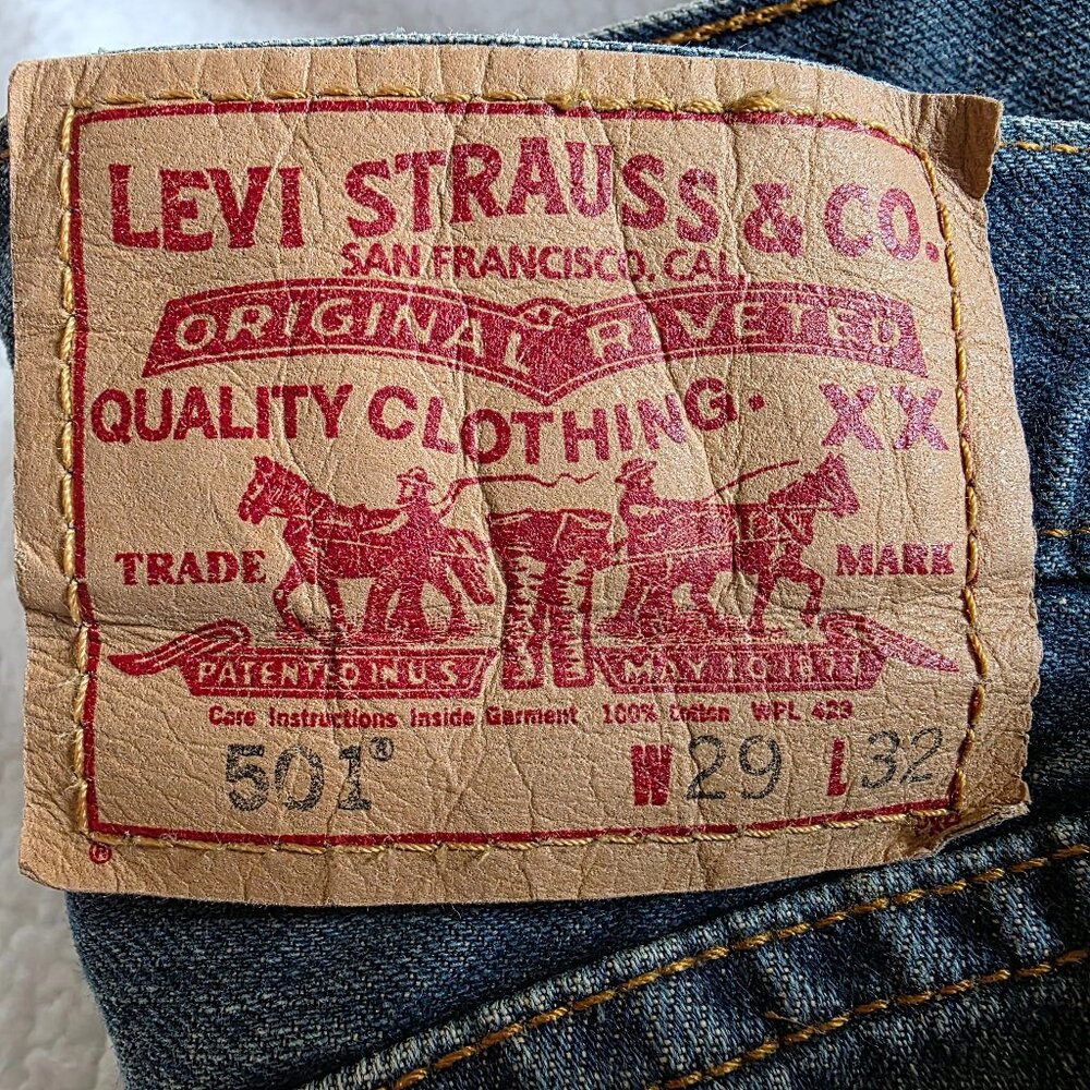 Levi's Strauss 501 Button Fly 29x34 - Picture 5 of 8